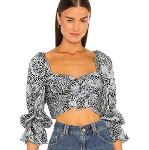 $265 Cinq á Sept Alicia Crop Top size Large